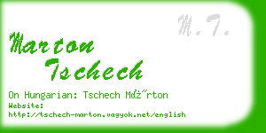 marton tschech business card
